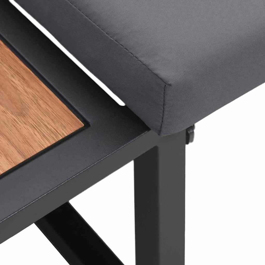 Divano da giardino Antracite 200,5 x 70 x 85,5 cm Acciaio