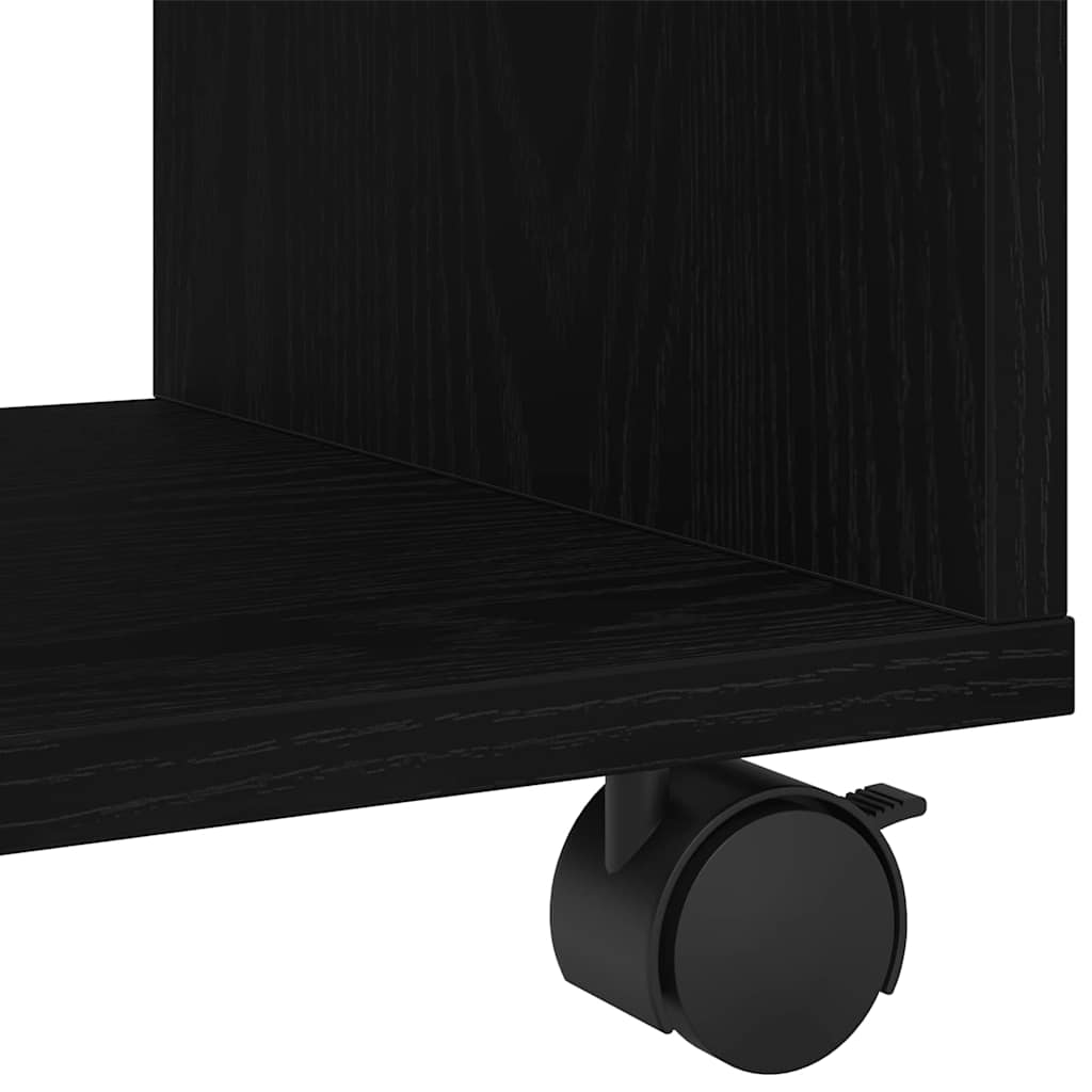 Tavolino Rovere Nero 72 x 33 x 42,5 cm Legno multistrato | homemem39
