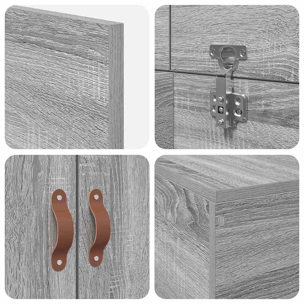 Struttura letto con contenitore Grigio Sonoma 90 x 200 cm | homemem39