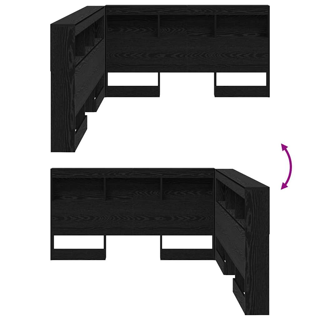 Testata contenitore Rovere Nero 140 cm Legno multistrato