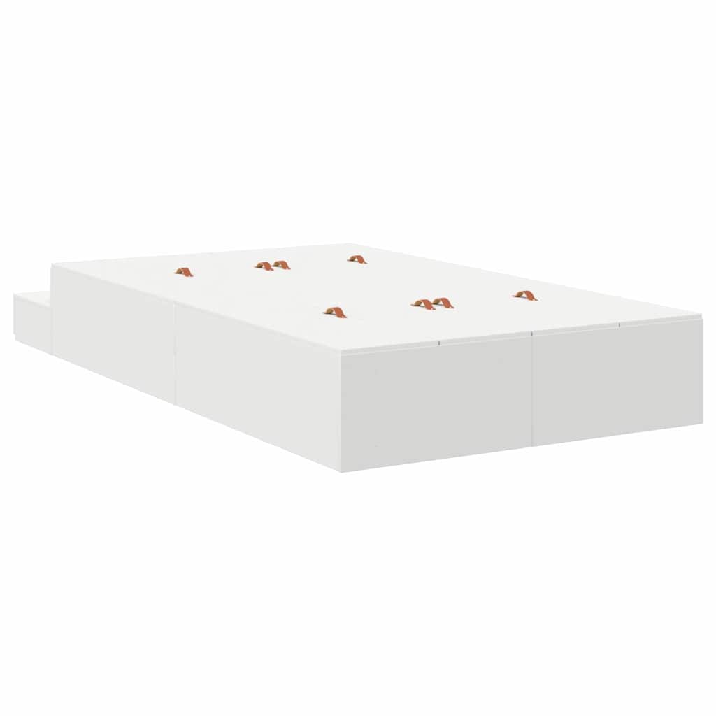 Struttura letto con contenitore Bianco 120 cm Legno multistrato | homemem39