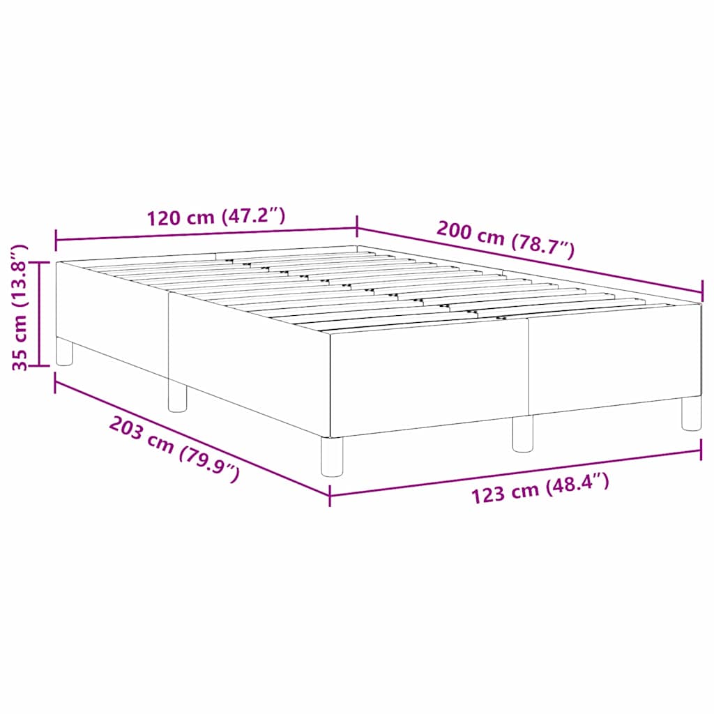 Letto a molle Grigio Scuro 120 x 200 cm Tessuto in Cords | homemem39