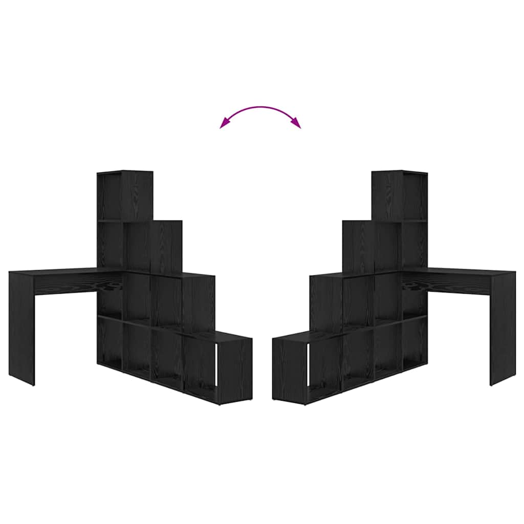 Scrivania ad angolo Rovere Nero 101,5 x 149,5 x 149,5 cm