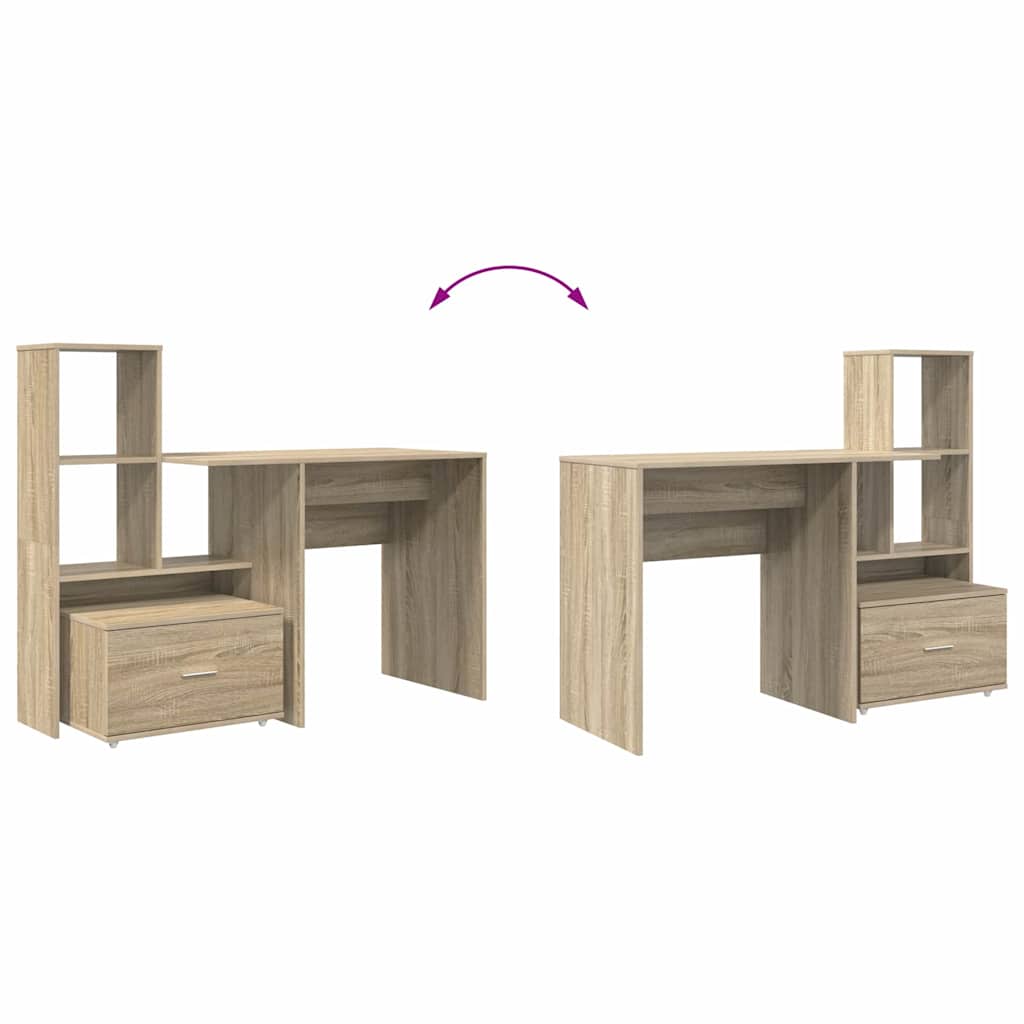 Scrivania Rovere Sonoma 131,5 x 50 x 106,5 cm Legno multistrato
