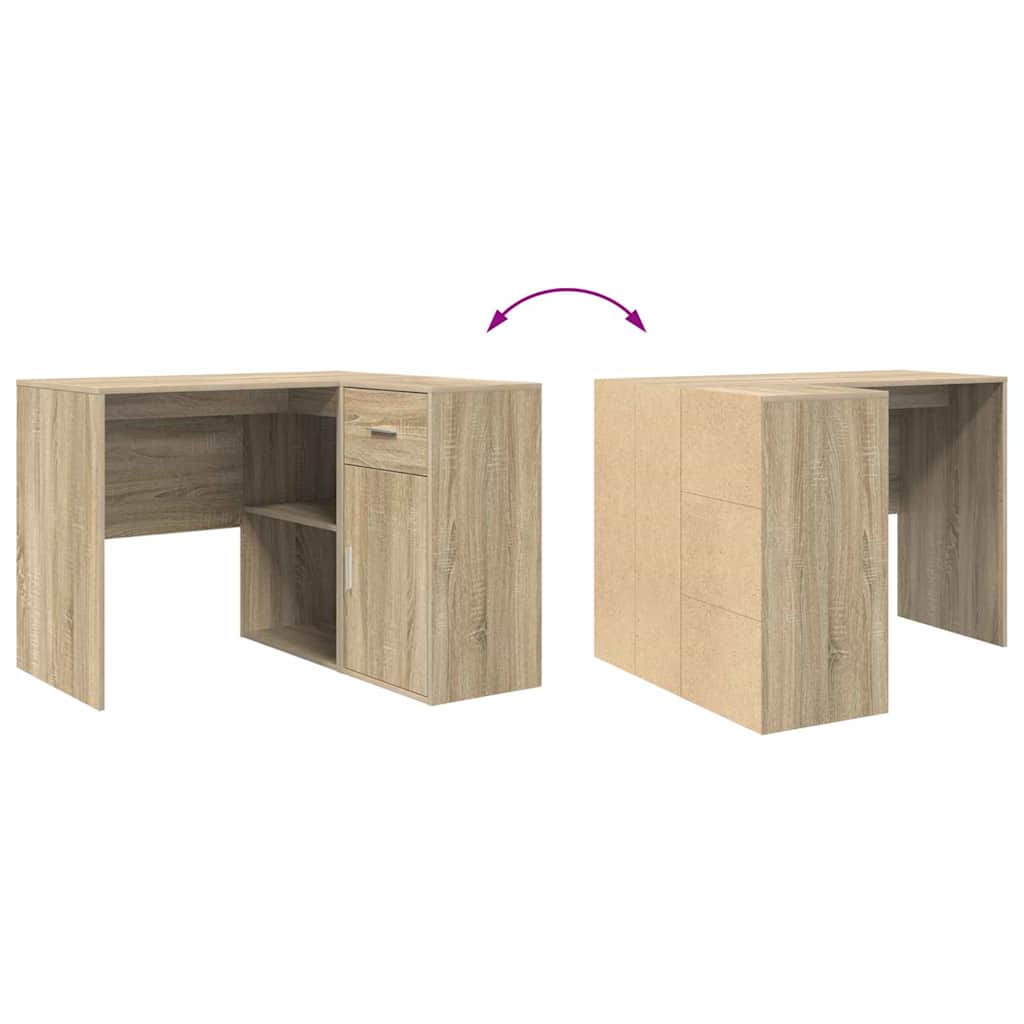 Scrivania ad angolo con cassetto Rovere Sonoma 102 x 88 x 75 cm