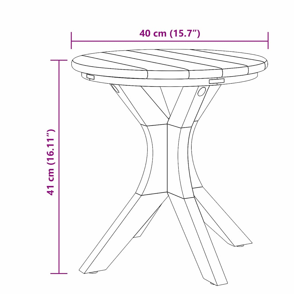 Tavolo laterale Marrone 40 x 40 x 41 cm Legno di teak solido | homemem39