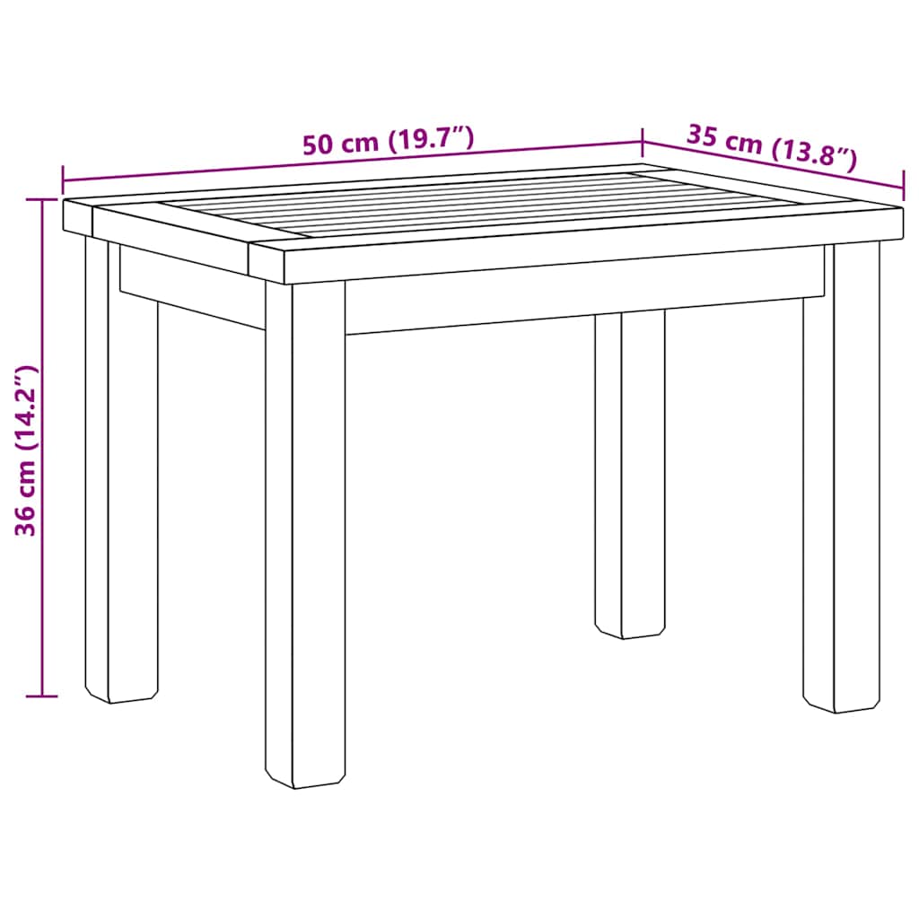 Tavolino da salotto Marrone 50 x 35 x 36 cm