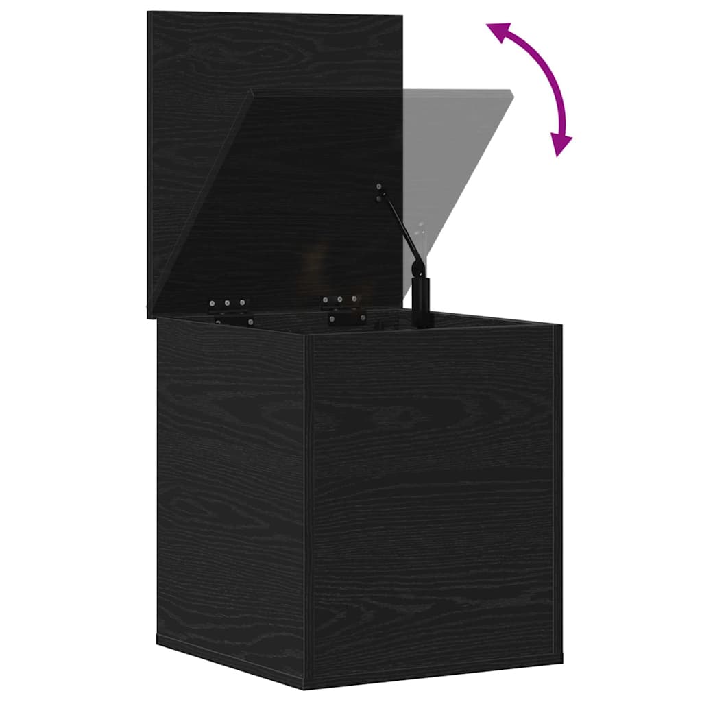 Scatola di Stoccaggio Rovere Nero 40 x 42 x 46 cm