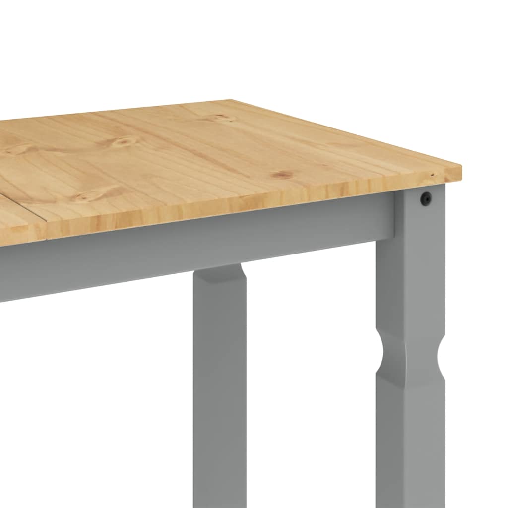 Set da Pranzo 3 pz PANAMA Grigio in Legno Massello di Pino | homemem39