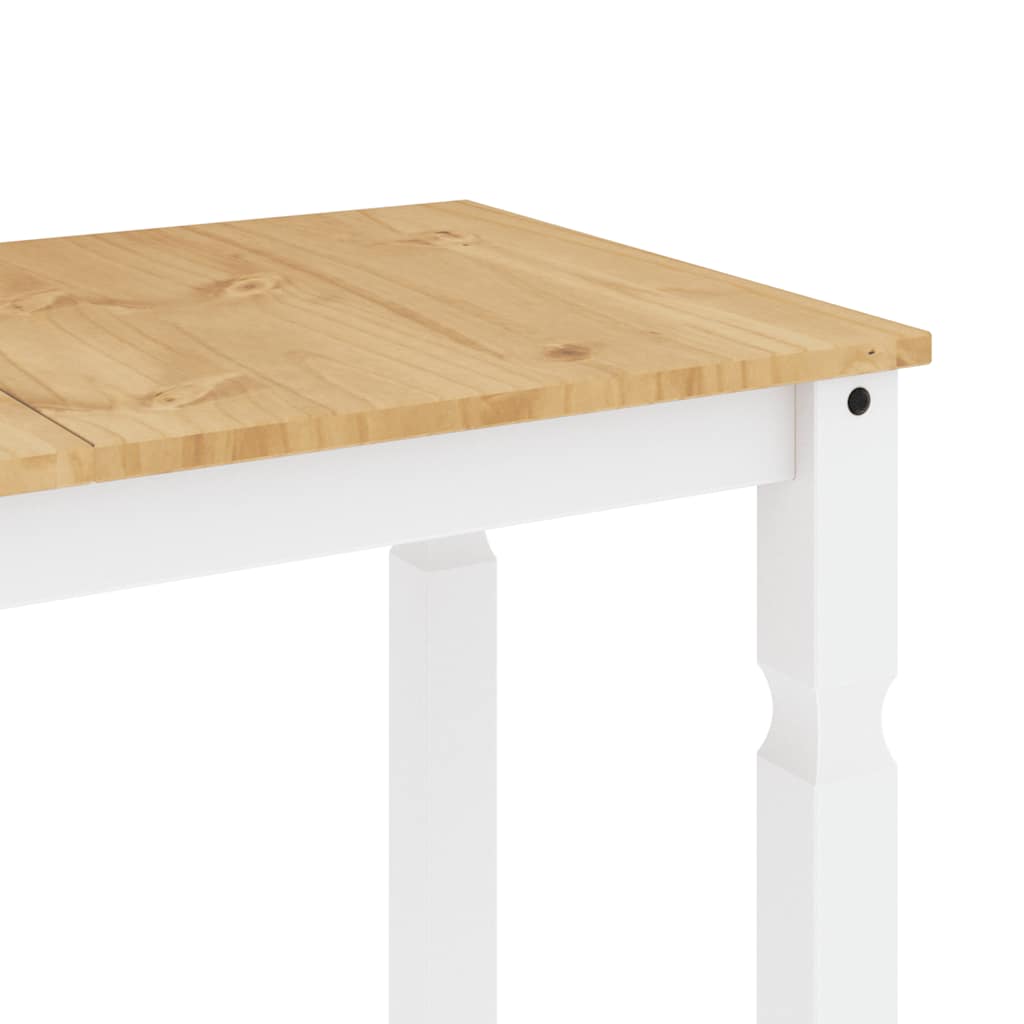 Set da Pranzo 3 pz Panama Bianco in Legno Massello di Pino | homemem39
