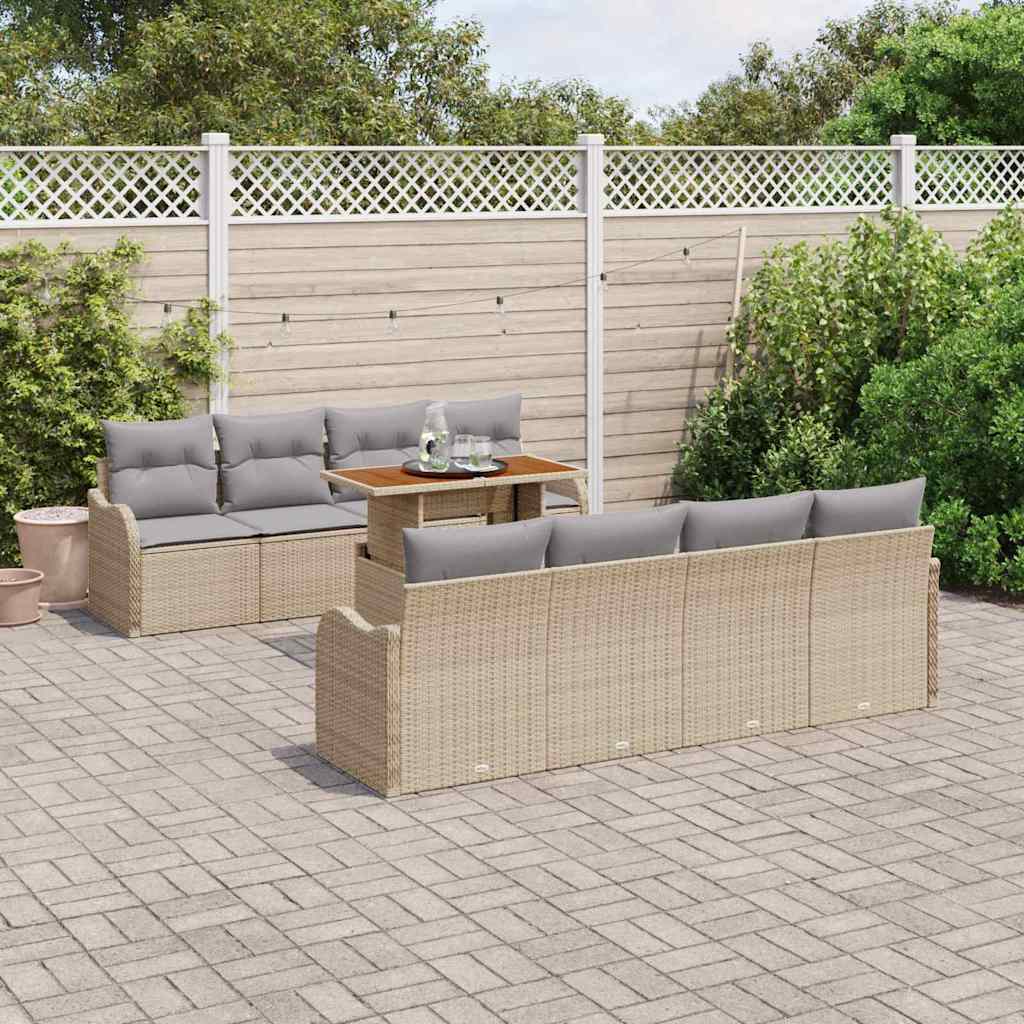 Set Divano da Giardino 7 pz beige e grigio chiaro - homemem39