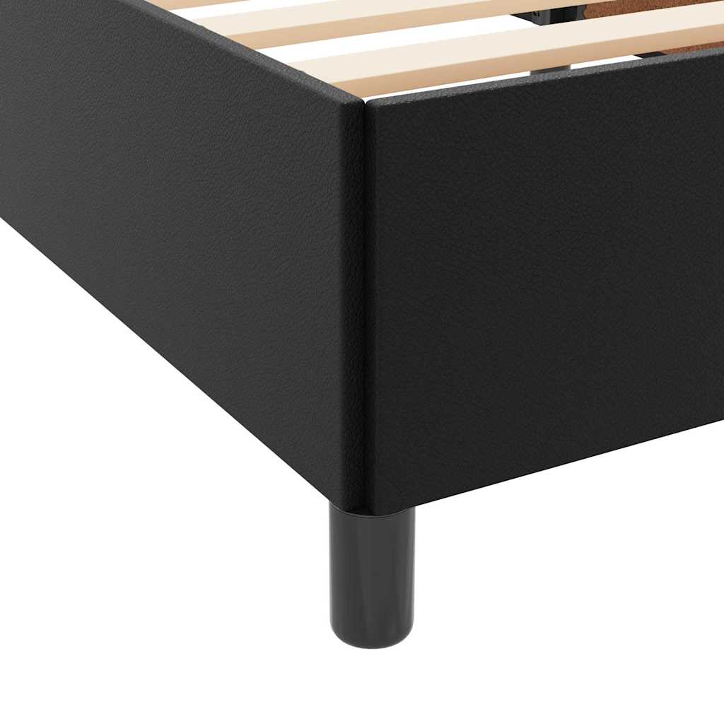 Struttura del letto con materasso Nero 140 x 190 cm Tessuto | homemem39