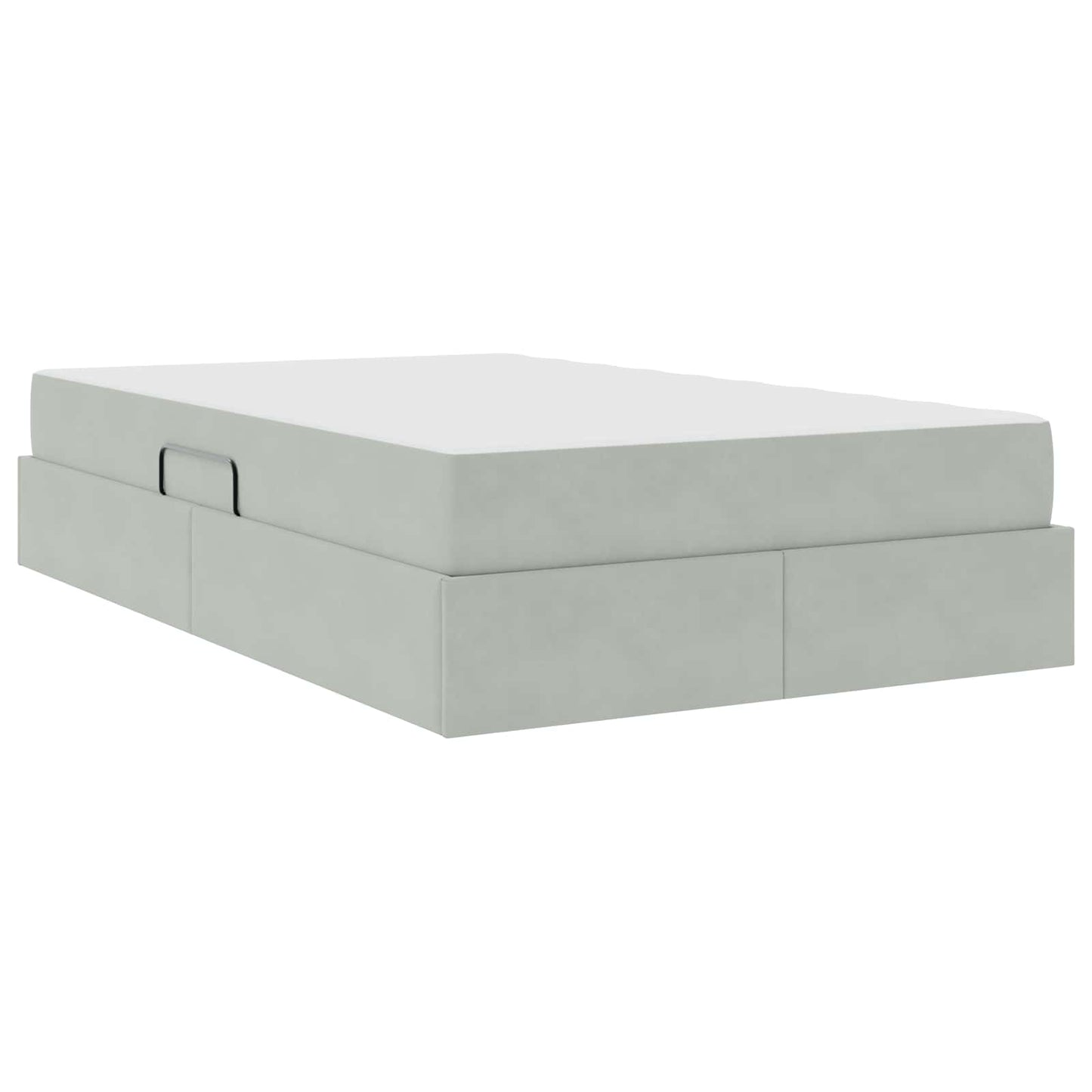 Letto con contenitore e materasso Grigio chiaro 120 x 190 cm | homemem39