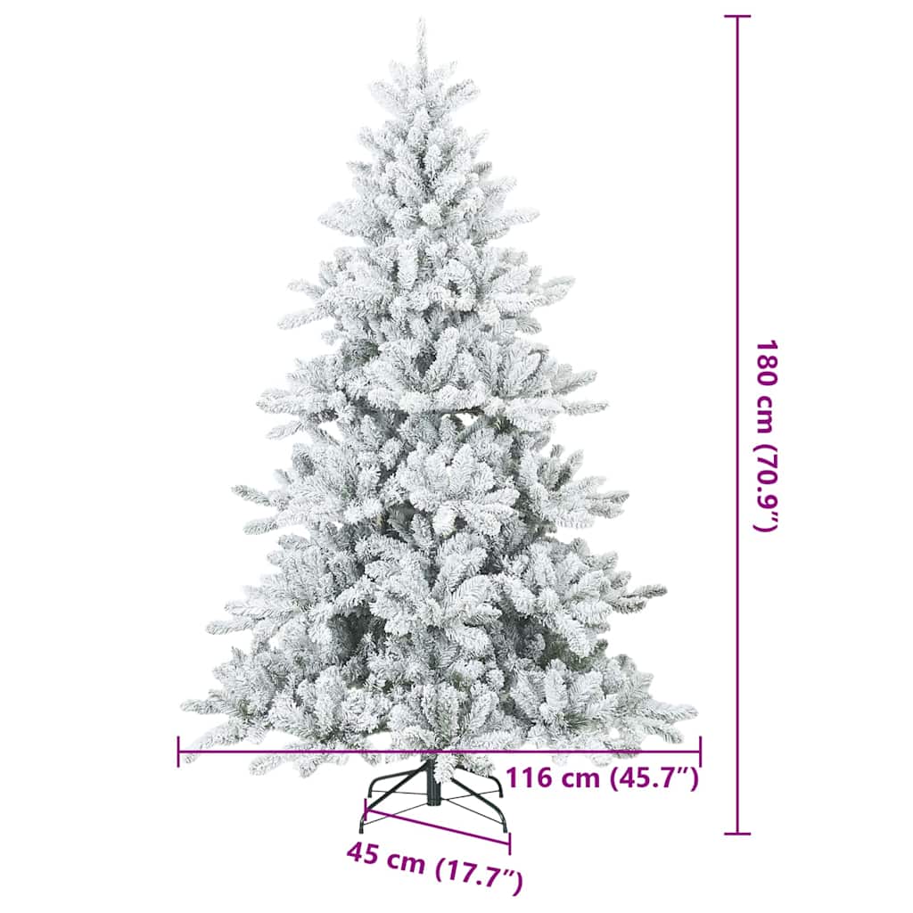 Albero di Natale Artificiale Snodato Foderato di Neve Bianco | homemem39