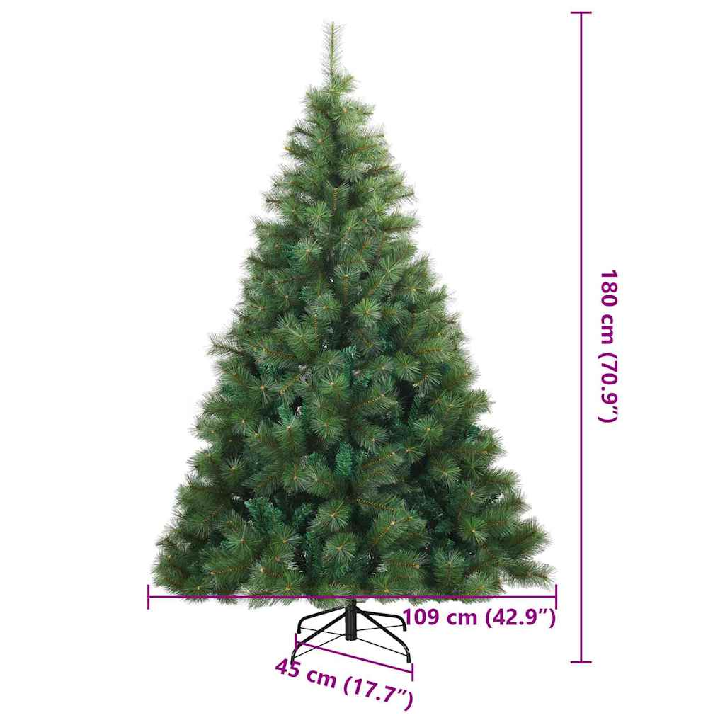 Albero di Natale Artificiale con Rami Pieghevoli Verde 180 cm | homemem39