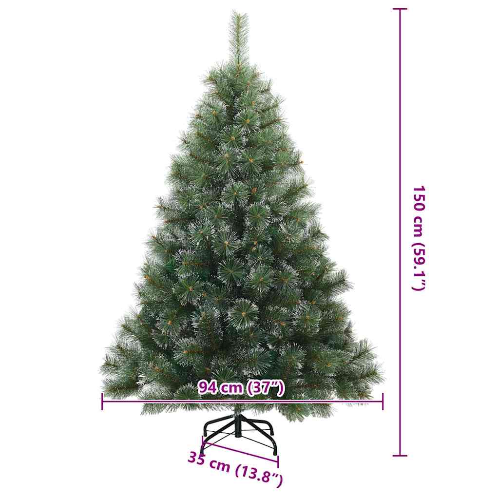 Albero di Natale Artificiale Snodato Foderato di Neve Verde | homemem39