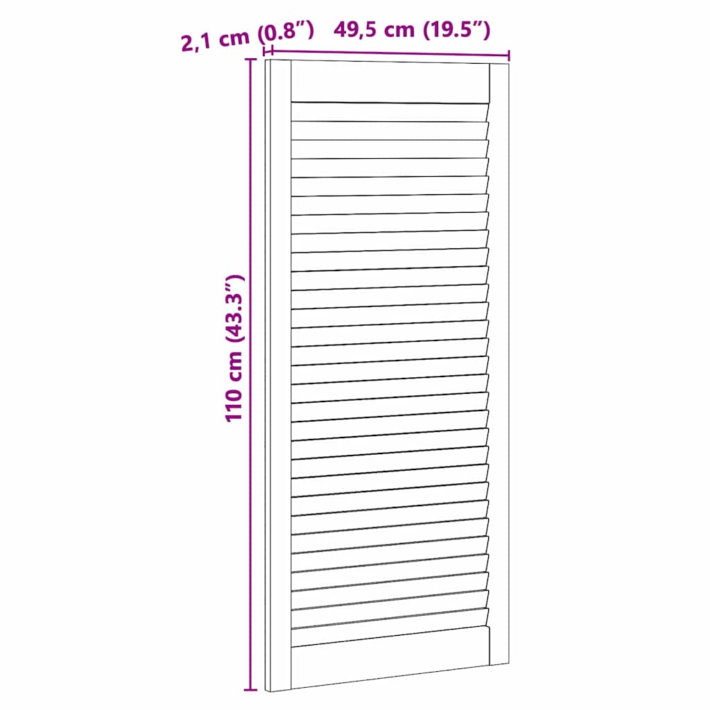 Porta per Armadio Naturale 49,5 x 2,1 x 110 cm Pino massello | homemem39