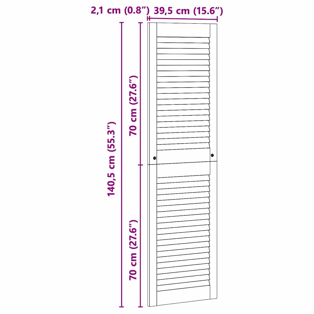 Porta per Armadio Naturale 140.5 x 2 x 59.5 cm Pino massello
