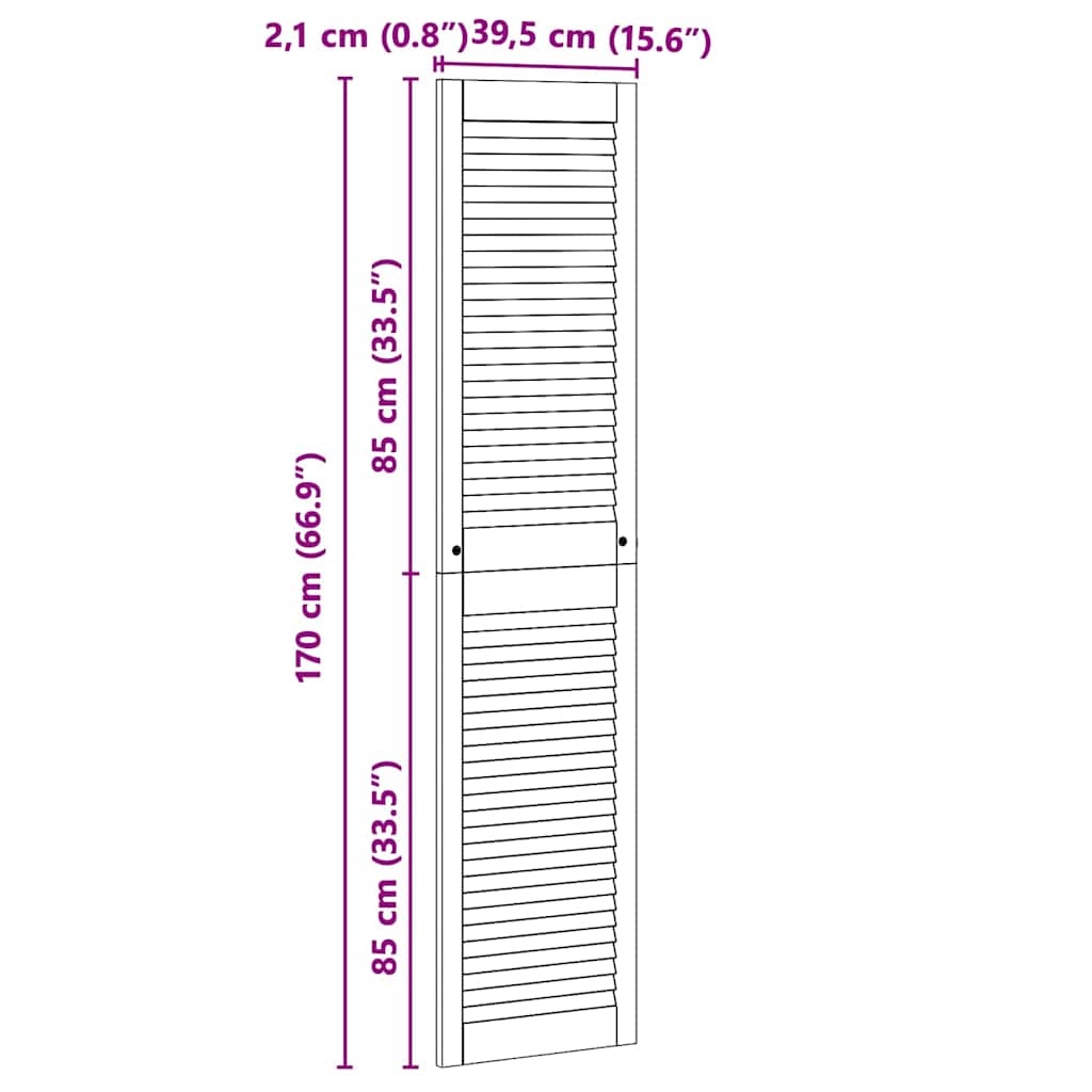 Porta per Armadio Naturale 170 x 2,1 x 39,5 cm Pino massello | homemem39