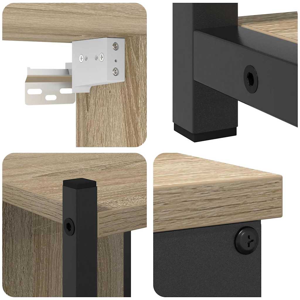 Set di mobili per il bagno 4 pz Rovere Sonoma