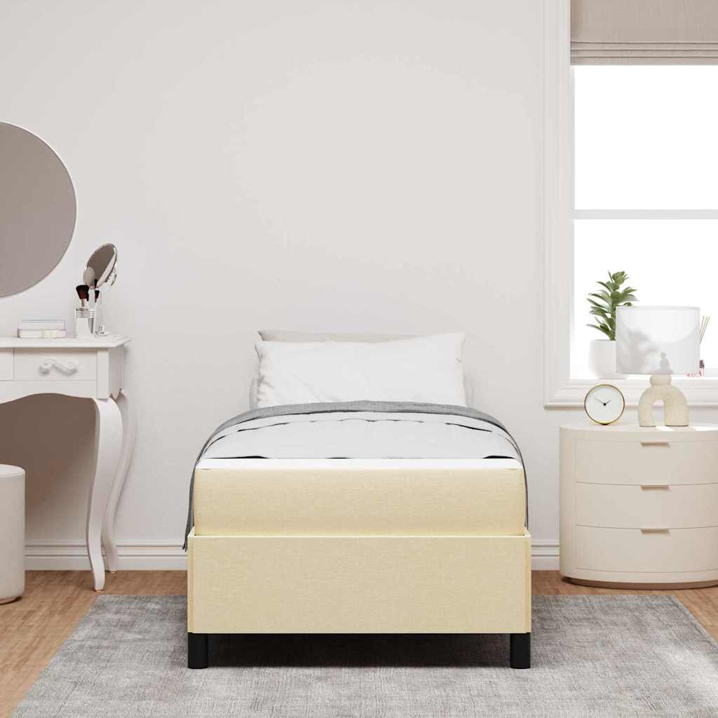 Letto a molle Crema 90 x 200 cm Tessuto | homemem39