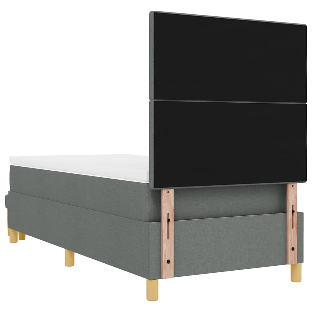 Letto a molle con testiera Grigio scuro 200 x 80 cm Tessuto | homemem39