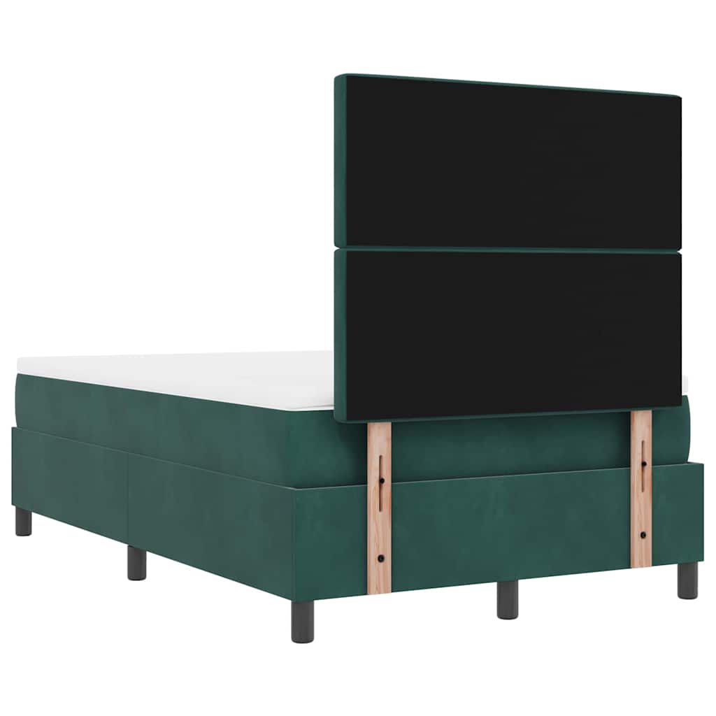 Letto a molle con testiera Verde scuro 190 x 120 cm Velluto | homemem39