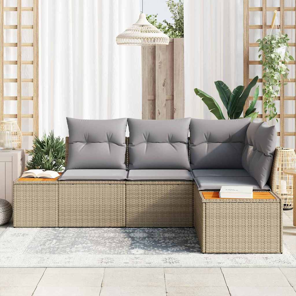 Set Divano da Giardino 4 pz 4-Numero di posti - homemem39