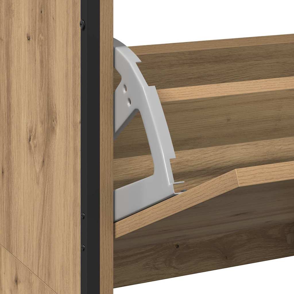 Armadio per Scarpe rovere artigianale 100 x 34 x 112 cm - homemem39