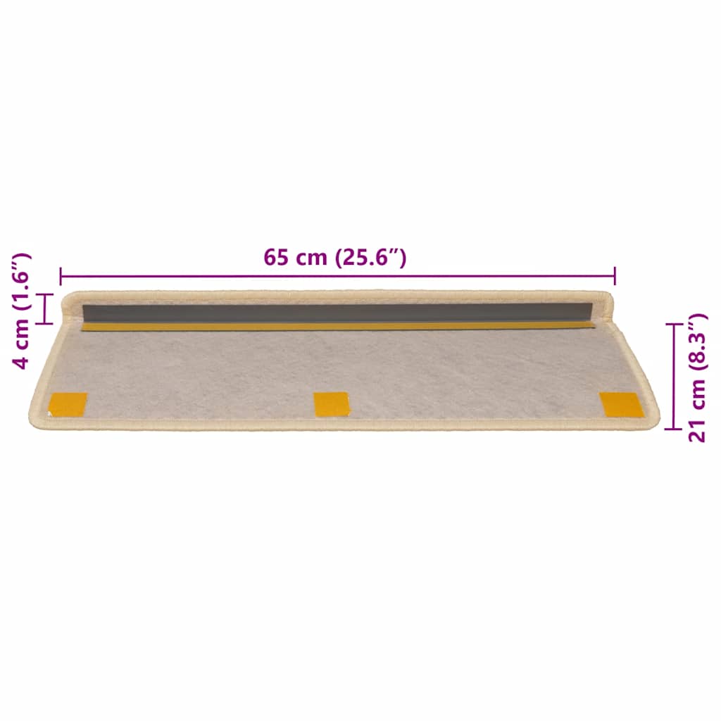 Tappeti Autoadesivi Scale Aspetto Sisal 30 pz 65x21x4 cm Berber | homemem39