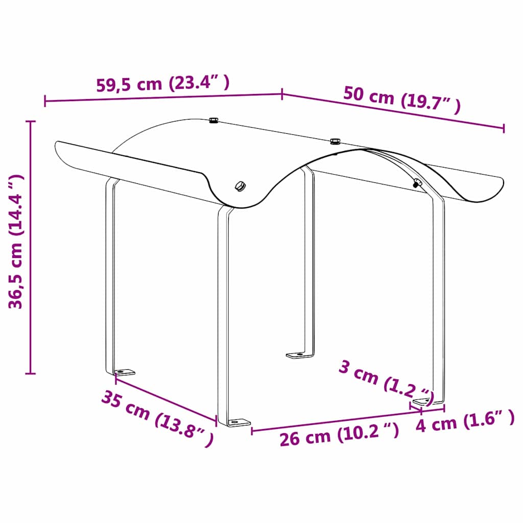 Cappello per Camino Argento 59.5 x 50 x 36.5 cm