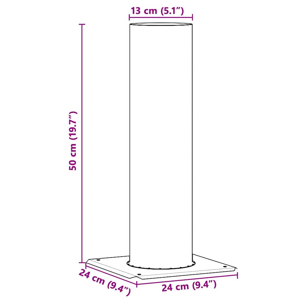 Estensione della Testa del Camino Argento 24 x 24 x 50 cm - homemem39