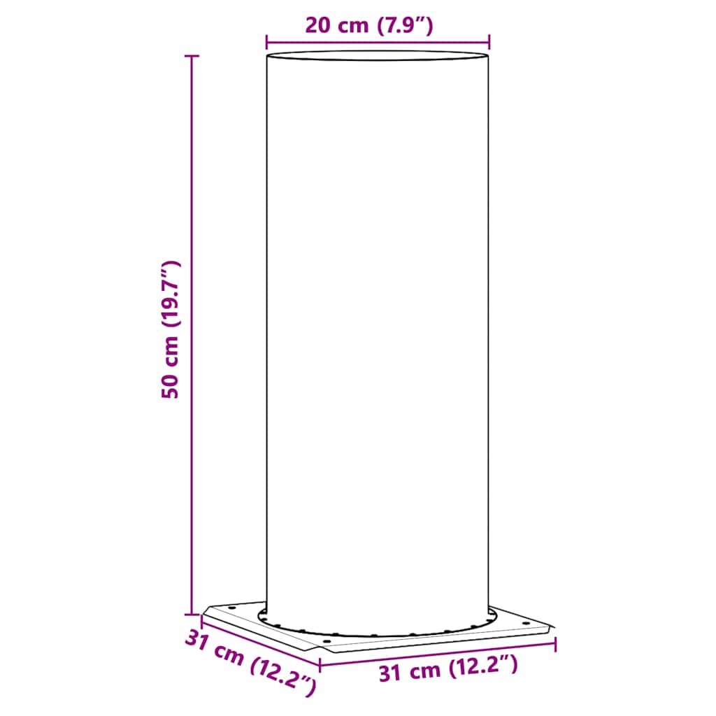 Estensione della Testa del Camino Argento 31 x 31 x 50 cm - homemem39