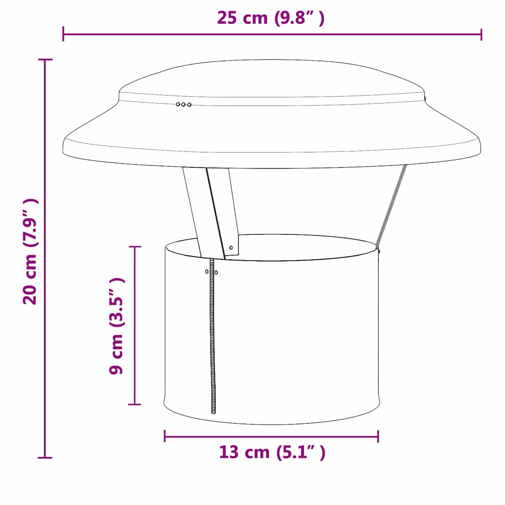 Copertura per Camino Argento 25 x 25 x 20 cm | homemem39