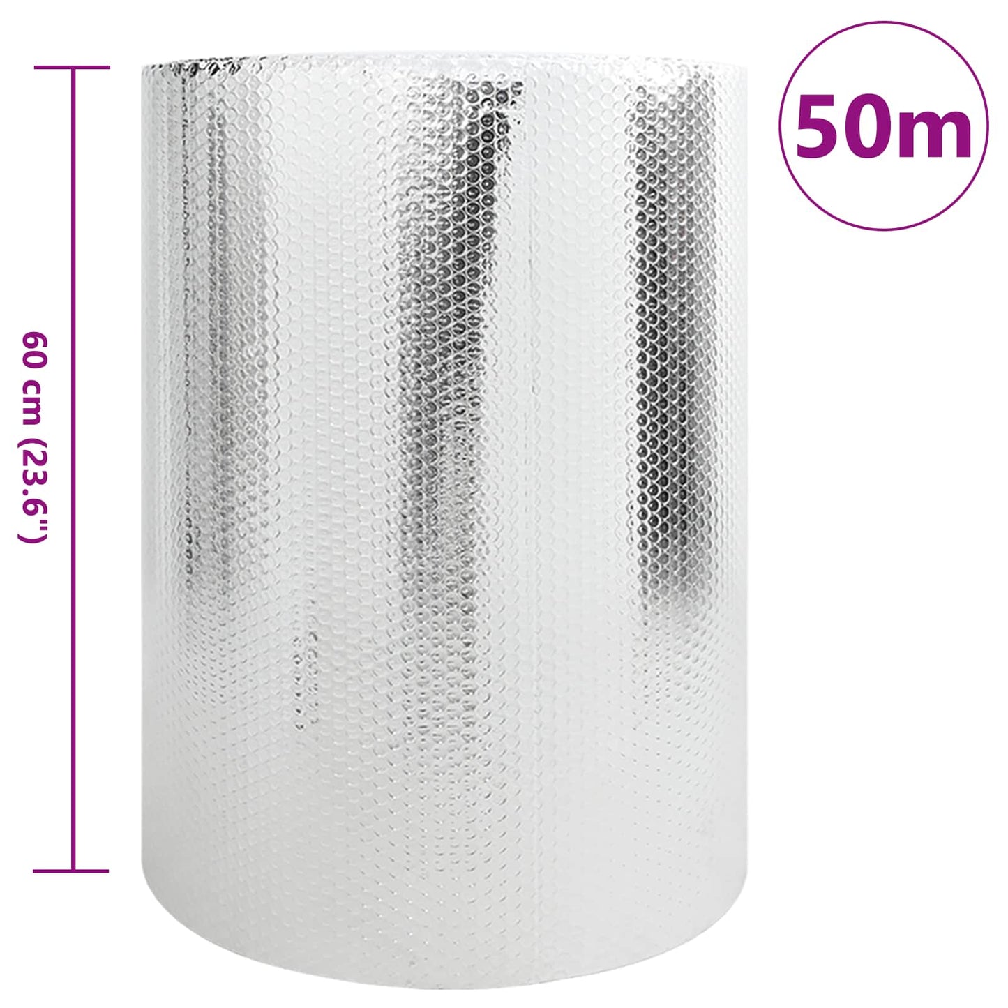 Riflettore di calore per termosifoni Argento 50 x 0,6 m | homemem39