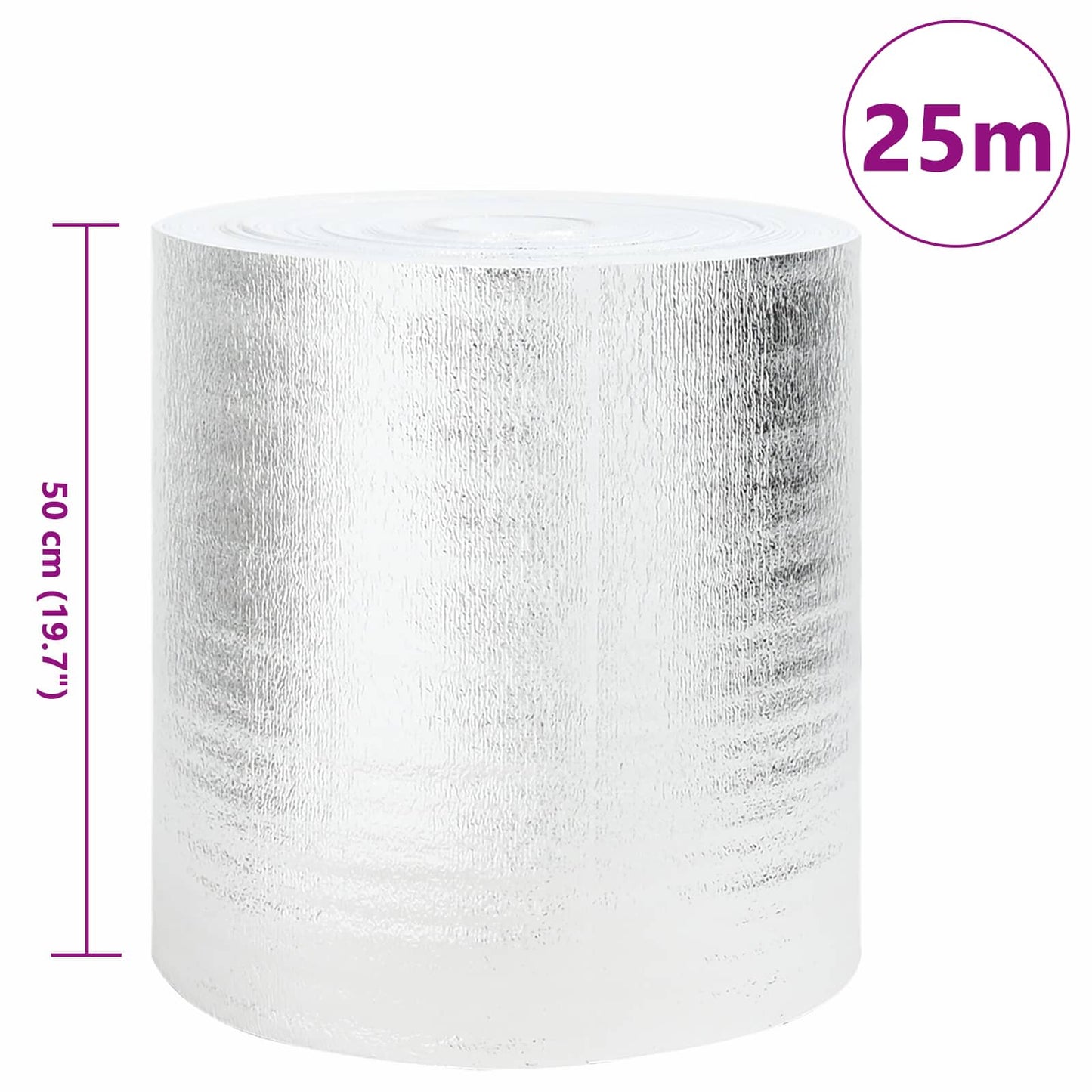 Riflettore di calore per termosifoni 2 pcs Argento 25 x 0,5 m | homemem39