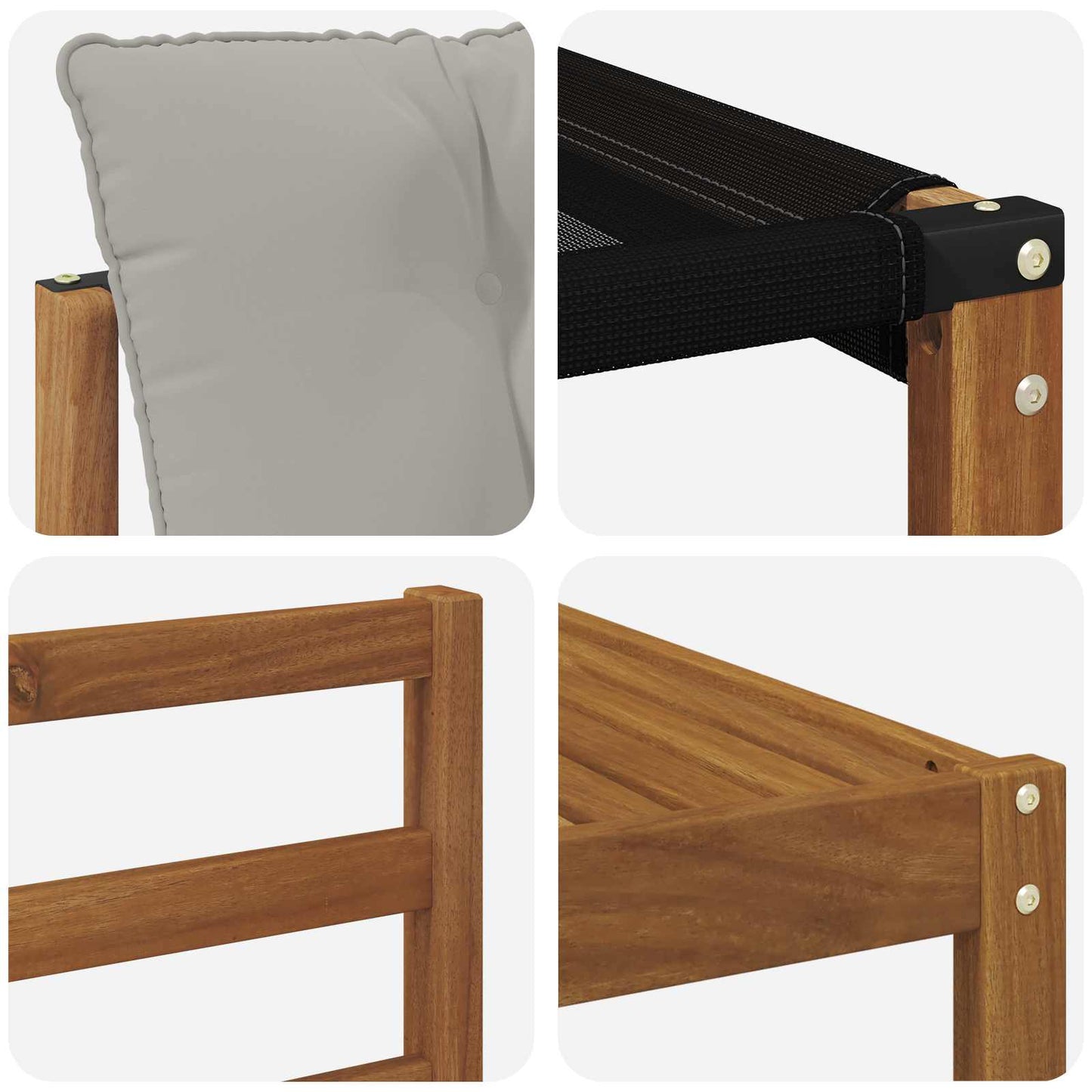 Set di divani da esterno 8 pcs Grigio Naturale e Chiaro