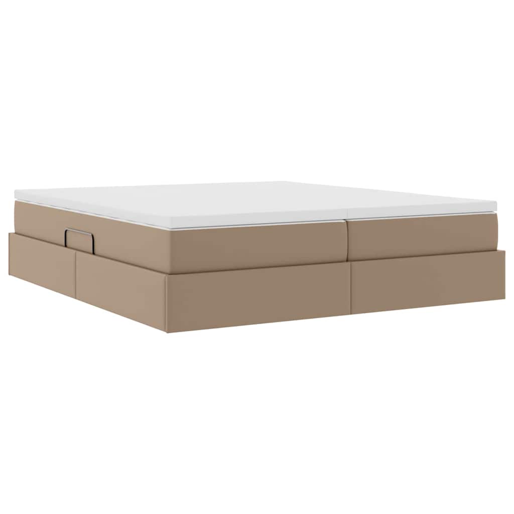 Letto con contenitore e materasso Cappuccino 180 x 200 cm