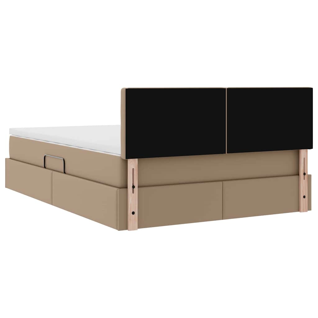 Letto con contenitore e materasso Cappuccino 140 x 200 cm