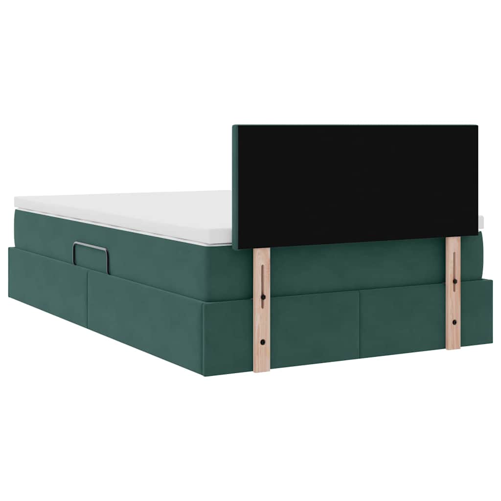 Letto con Contenitore Verde Scuro 120 x 200 cm Velluto