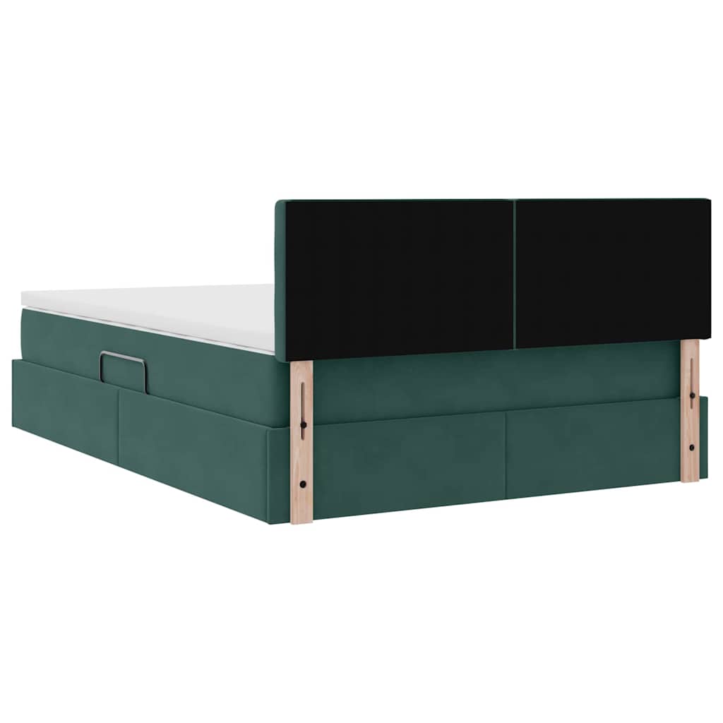 Letto con Contenitore Verde Scuro 140 x 190 cm Velluto | homemem39