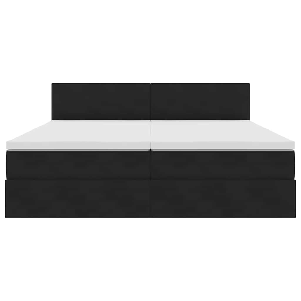 Letto con Contenitore con testiera Nero 90 x 200 cm | homemem39