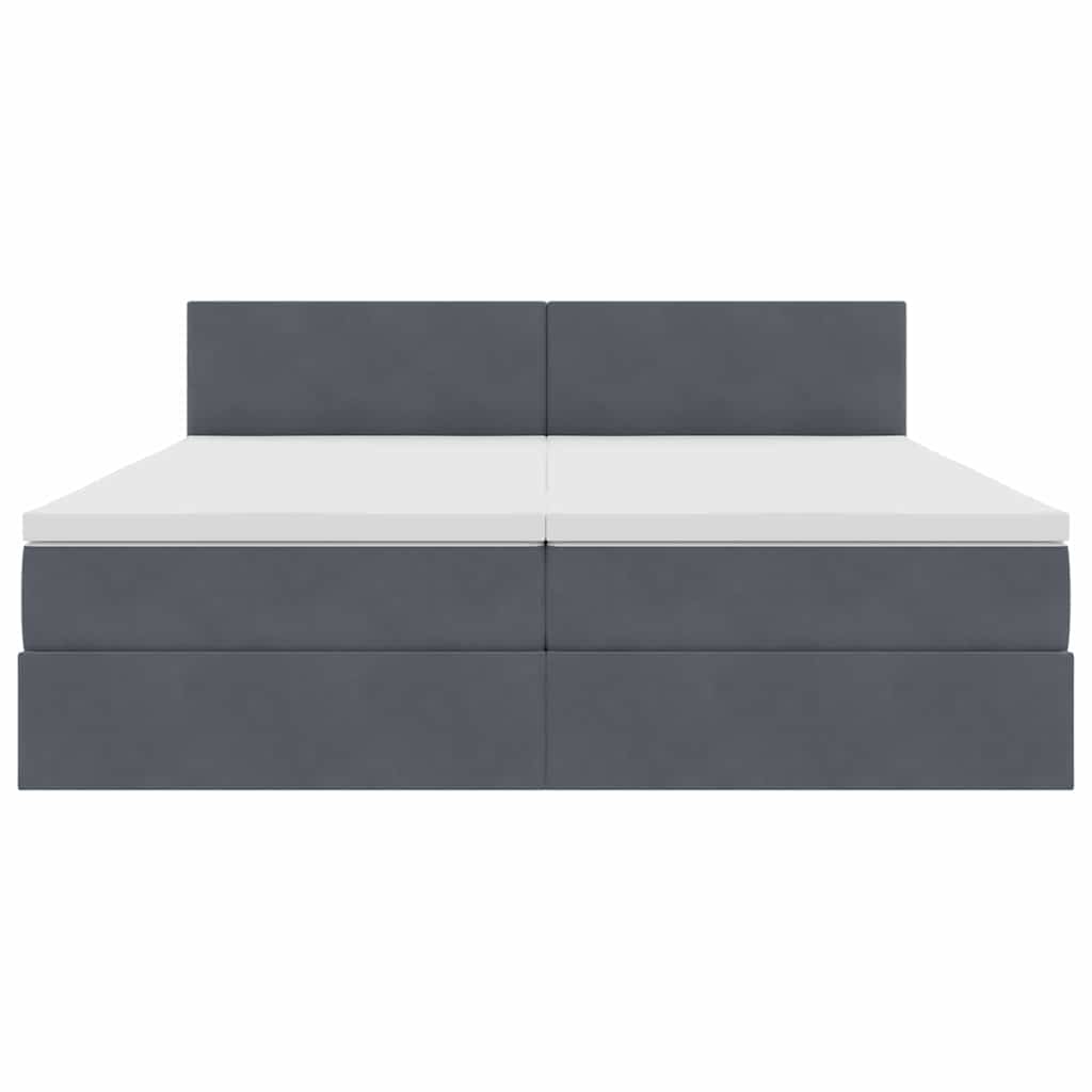 Letto con Contenitore con materasso Grigio scuro 100 x 200 cm