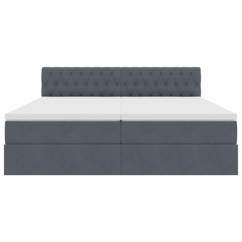 Letto con Contenitore con materasso Grigio scuro 90 x 200 cm