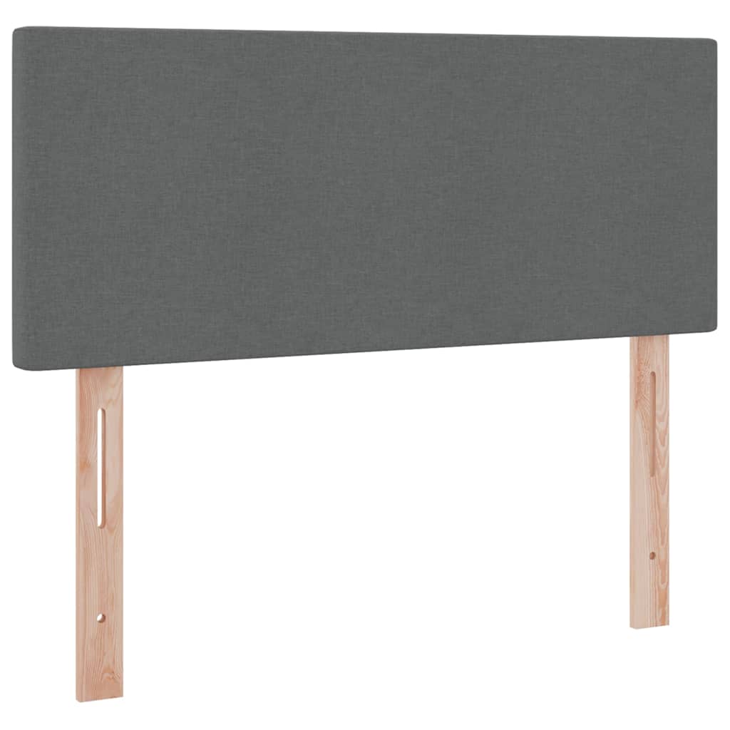 Letto con contenitore e LED Grigio scuro 120 x 200 cm