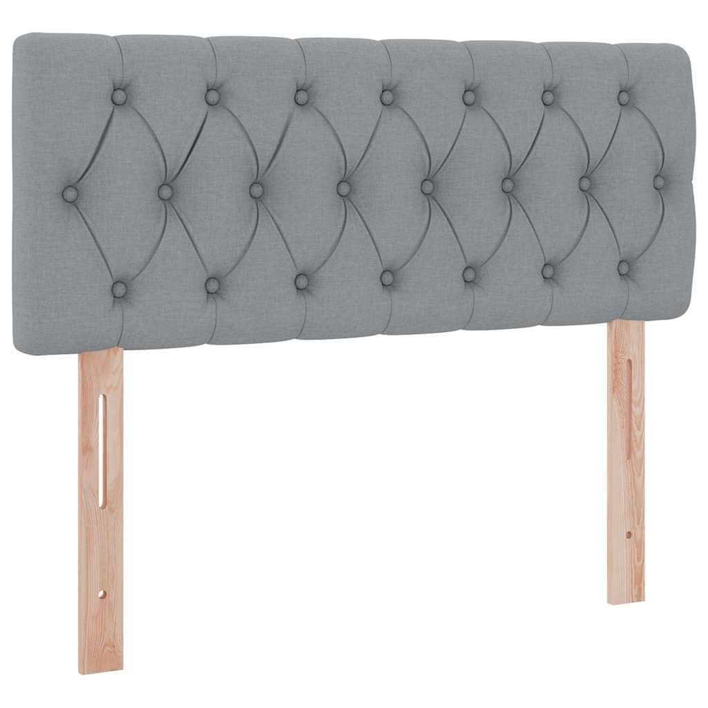 Letto con contenitore LED e materasso Grigio Chiaro