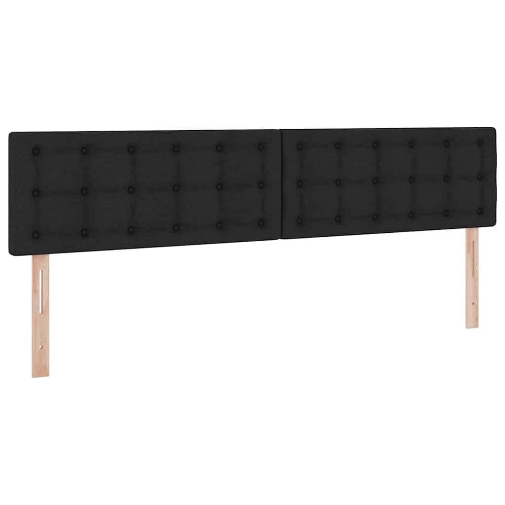 Letto con contenitore e LED Nero 200 x 200 cm Poliestere