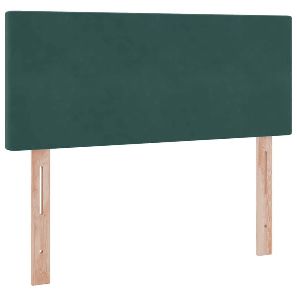 Letto con contenitore e LED Verde Scuro 120 x 200 cm Velluto