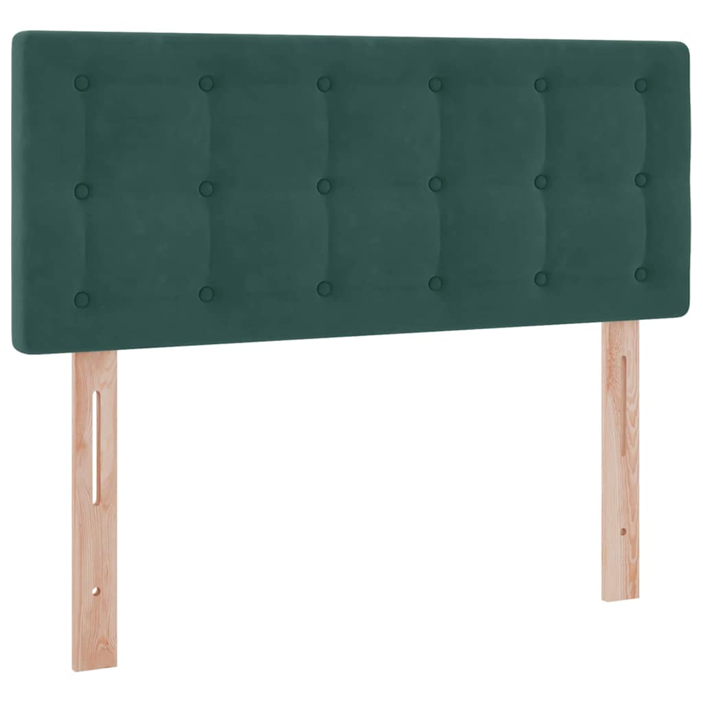Letto con contenitore e LED Verde Scuro 120 x 200 cm Velluto