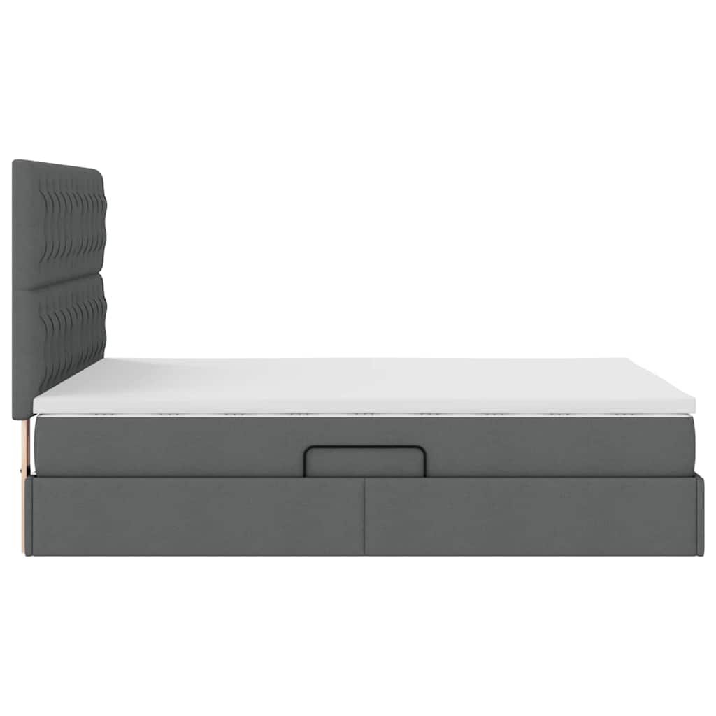 Letto con contenitore e materasso Grigio scuro 140 x 200 cm | homemem39
